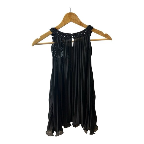 Endless Rose Women’s Crochet Flowy Tank Top Black Size Small NWOT - Picture 3 of 7